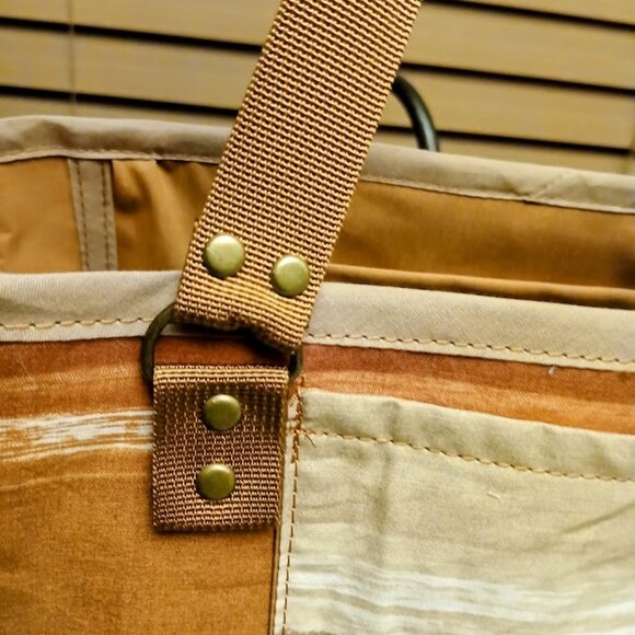 New Western Tote Shopper shoulder Bag Purse Rust Beige Double handle Carryall - Picture 3 of 10